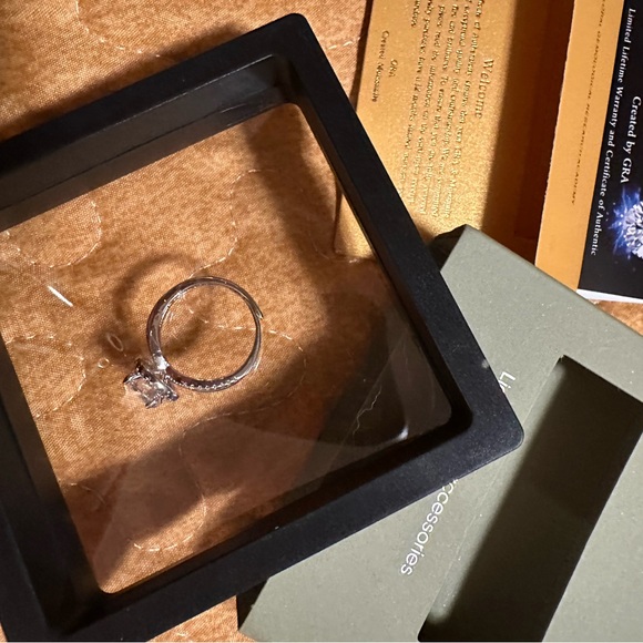 Dazzling Moissanite Halo Ring - Picture 9 of 16